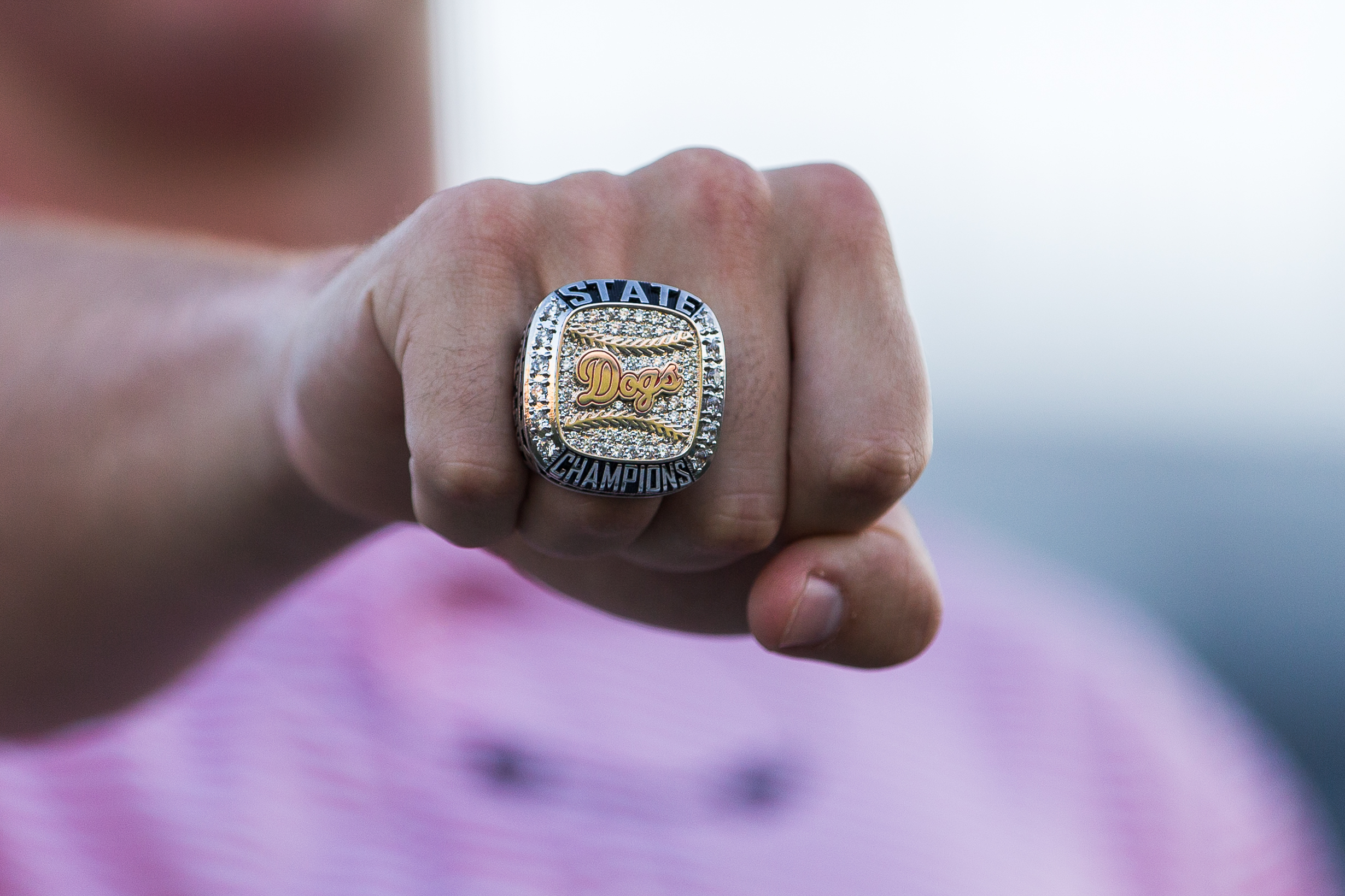 A close-up of Morgan County's state championship ring. SKYLA MORRIS/Staff