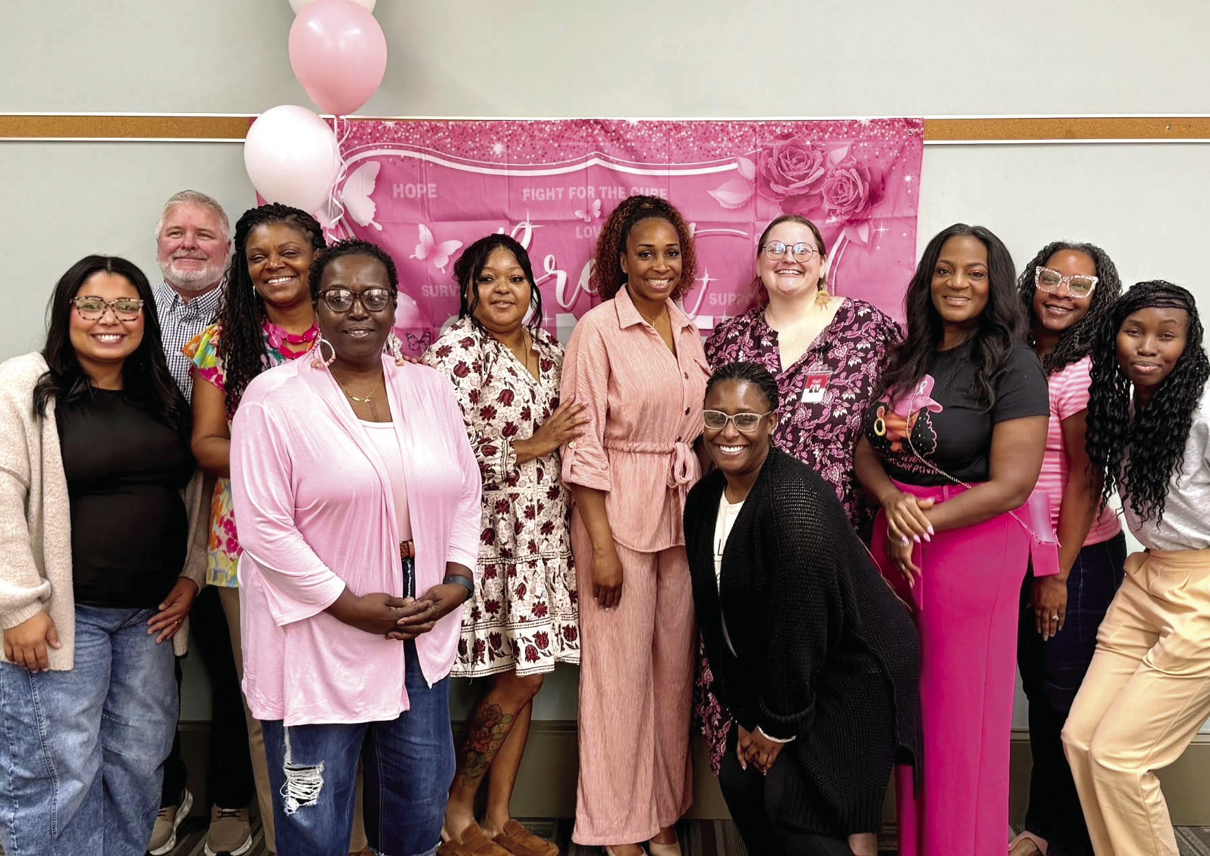 Several Morgan County women (and men) participated in Pink Talk: A Lunch &amp; Learn event held Oct. 16 at the Public Safety Meeting Hall, in Madison. T. MICHAEL STONE/Staff