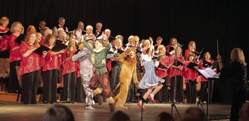 From The Wiz, featuring The Arts Barn dancers, the chorus performed “Ease on Down the Road.” LEIGH LOFGREN/Staff