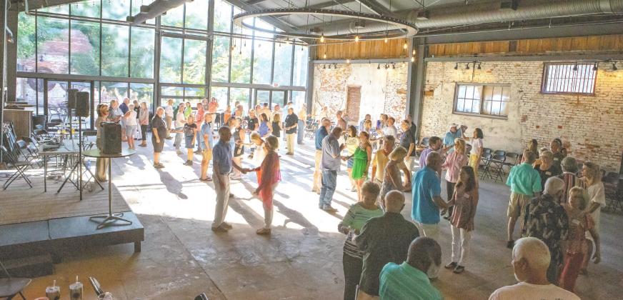 Over a hundred people were in attendance to learn and have fun at the Carolina Shag Dance Club’s monthly event at the Oconee Brewing Company.