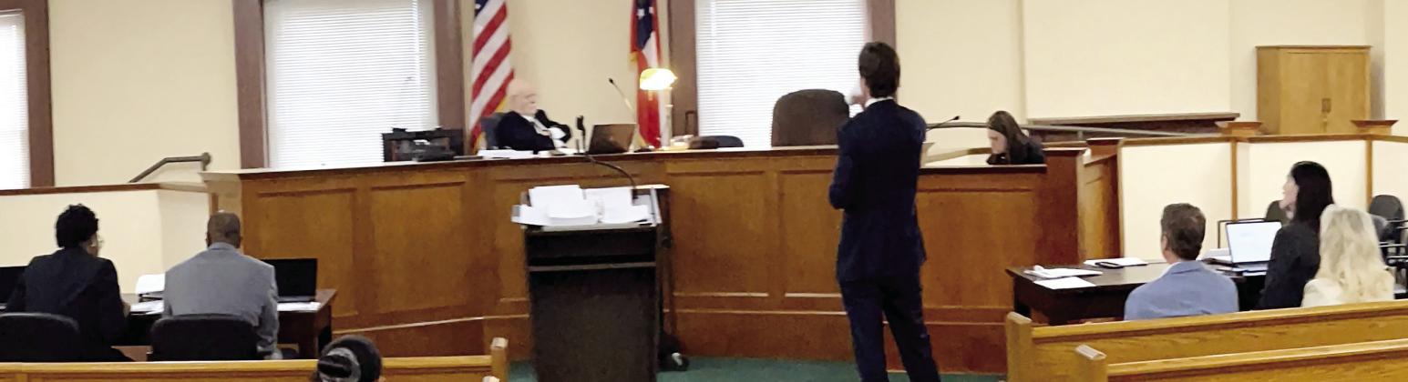 The hearing to determine if Savannah Court at Lake Oconee must close was held at the Greene County Courthouse Jan. 3. Two more days of hearings are expected and will likely be done over Zoom. MARK ENGEL/Staff