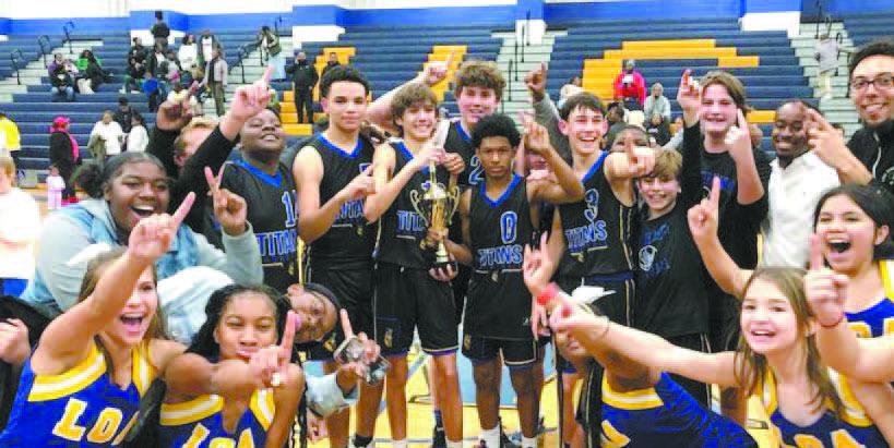 The Lake Oconee Academy middle school boy’s team won its league championship after defeating undefeated Warren County 45-37. CONTRIBUTED