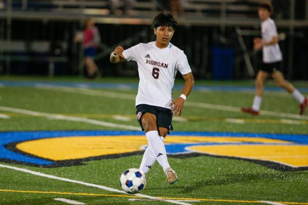 Senior Brandon Lopez passes the ball to a teammate. LANCE McCURLEY/Staff