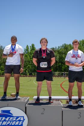 Morgan County senior Jack Morris ended his career on a high note, finishing as the state runner-up in discus and placing seventh in shot put. SKYLA MORRIS/Staff