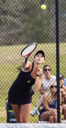 LOA’s Jamie Beatty gets set to serve in a match earlier this season. SKYLA MORRIS/Staff