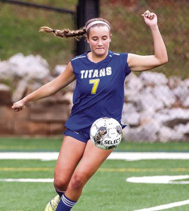 LOA’s Evie Van Mol chases after a loose ball, looking to gain possession. SKYLA MORRIS/Staff