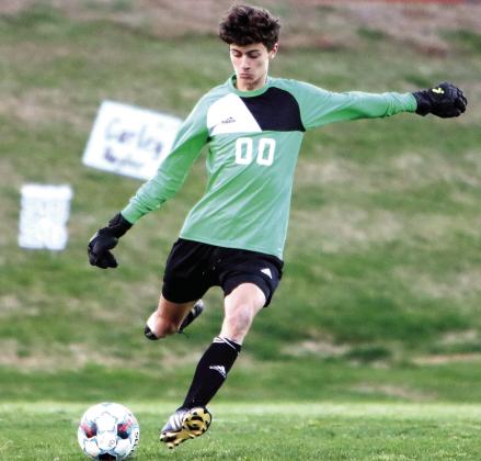 Morgan County goalkeeper Blake Downs allowed only one goal in last week’s big win over the Academy of Richmond County. LANCE McCURLEY/Staff