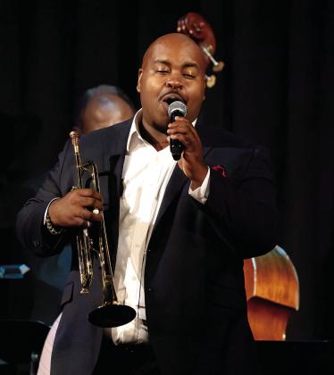 Vocalist, Trumpeter and composer Michael Cruse was among the guest musicians performing with The Jazz Legacy Project. LEIGH LOFGREN/Staff