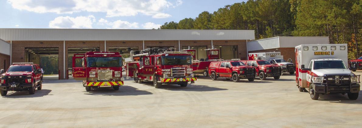 Most of the county’s state-of-the-art firefighting equipment, including two new boats for Lakes Sinclair and Oconee, were on display in front of the new building. IAN TOCHER/Staff