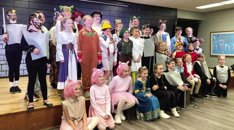 The Gatewood Players Shrek Jr. cast was made up of 38 students from grades three to nine. EMME CLAUSE/Staff
