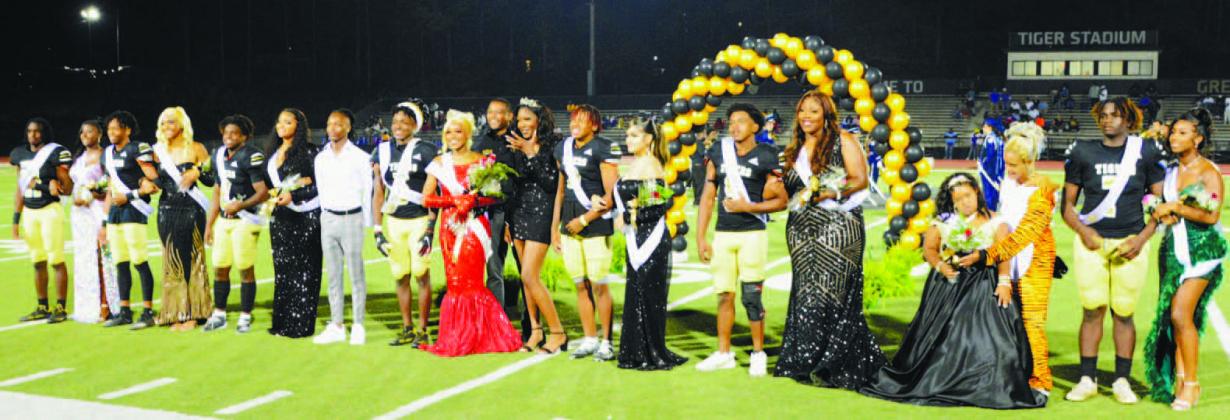 The Greene County homecoming court was honored during halftime of the Tigers’ game against Warren County. BRENDAN KOERNER/Staff