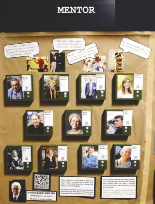Among the displays in the Terry Kay exhibit is a panel featuring photos and comments from writers he helped over a six-decade career.