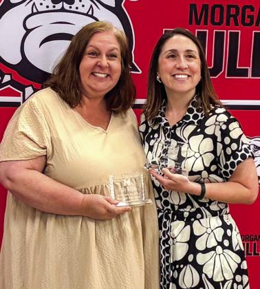 MCHS Teacher of the Year: Katie Cobb (right) Support Person of the Year: Colby Willhite
