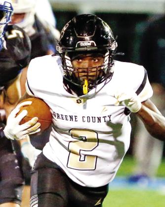 Greene County senior running back Travez Gibson was an All-Region first-team selection. LANCE McCURLEY/Staff