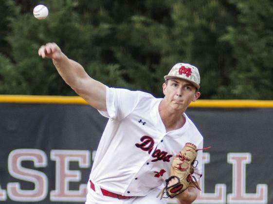 After leading Morgan County to a state championship from the mound last season, Davis Strickland has opted to forego a football career at the University of West Georgia in favor of continuing his pitching career (which also delivered a state title last season) at Kennesaw State University. SKYLA MORRIS/Staff