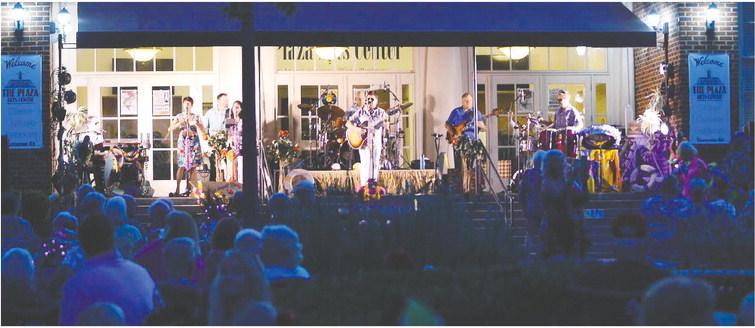 A1A’s Jeff Pike had his eight-piece band with him for The Plaza show, a staple on their schedule each year.