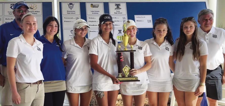 The LOA girls tallied a team score of 145 to win the area tournament. CONTRIBUTED