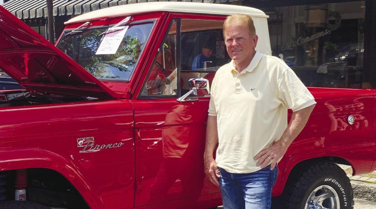 Local car enthusiasts had an opportunity to see some classic cars. Here is Harold Cape of Jonesboro showing his ‘66 Ford Bronco.