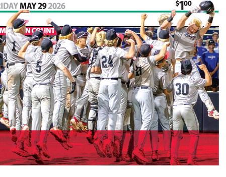 The 2026 state champion Morgan County Bulldogs celebrate after sweeping Pierce County to earn its first-ever baseball title. SEE FULL COVERAGE IN SPORTS >> PAGE B1