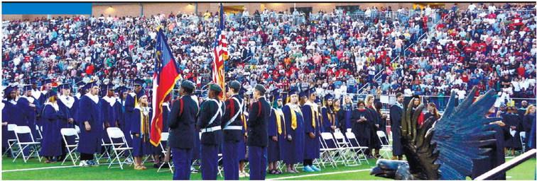The stands were full in support of the largest graduating class in Putnam County High School’s history. IAN TOCHER/Staff