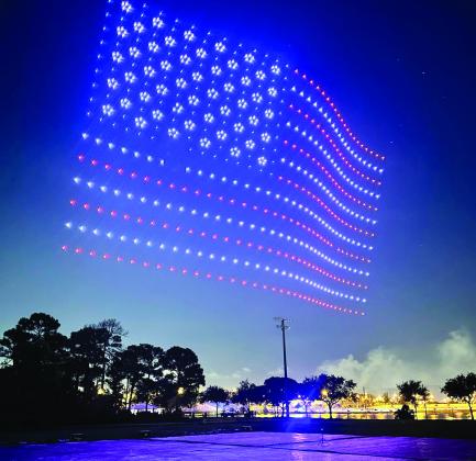 Approximately 500 lighted drones are expected to create various patriotic scenes July 3, in the night sky over Eatonton. (From LunaLite on Instagram)