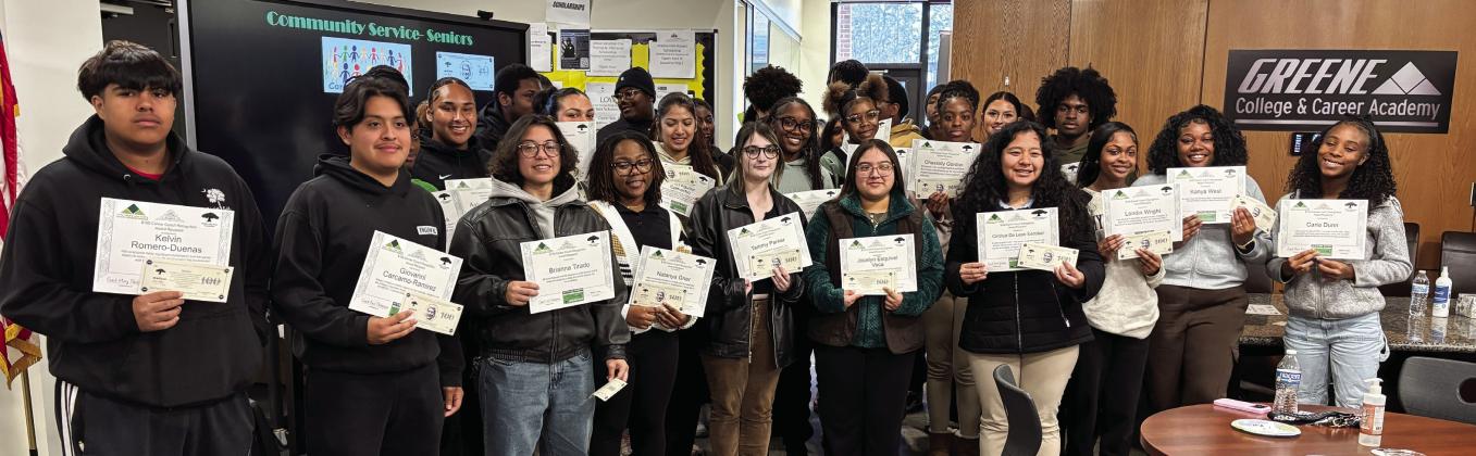 Senior students recognized by their career coaches. CONTRIBUTED