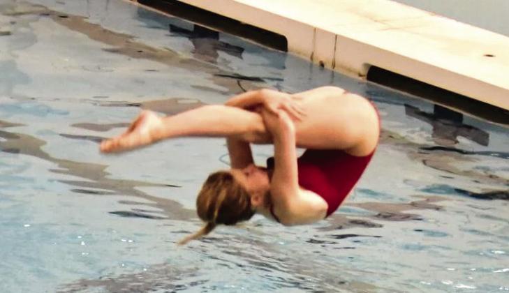 Morgan County sophomore diver Caroline Jenkins has already qualified for the state meet after placing seventh out of 31 participants on Dec. 1 at South Forysth High School. CONTRIBUTED