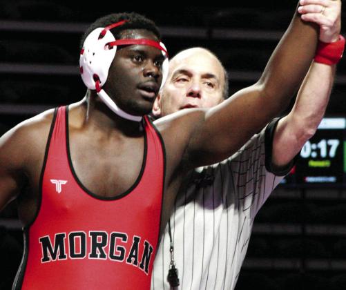 Morgan County senior Jatavious Ward placed sixth at state in the 215-pound weight class. CONTRIBUTED