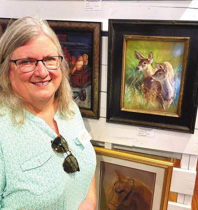 Debbie Anderson was awarded third place for her artwork, “Nisqually Mule Deer.” CONTRIBUTED