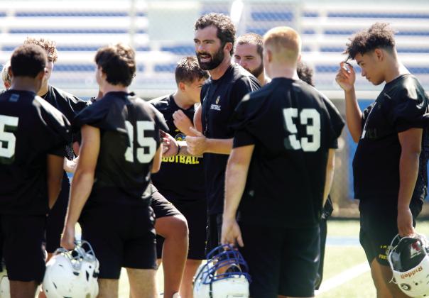 LOA head coach Patrick Stewart said he and his 2026 Titans are looking forward to a new season and expect to be competitive throughout this year’s GHSA Class A schedule. LANCE McCURLEY/Staff