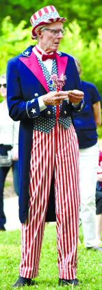 Uncle Sam, (aka Madison City Councilman Eric Joyce) was on hand for the picnic at the MMCC.