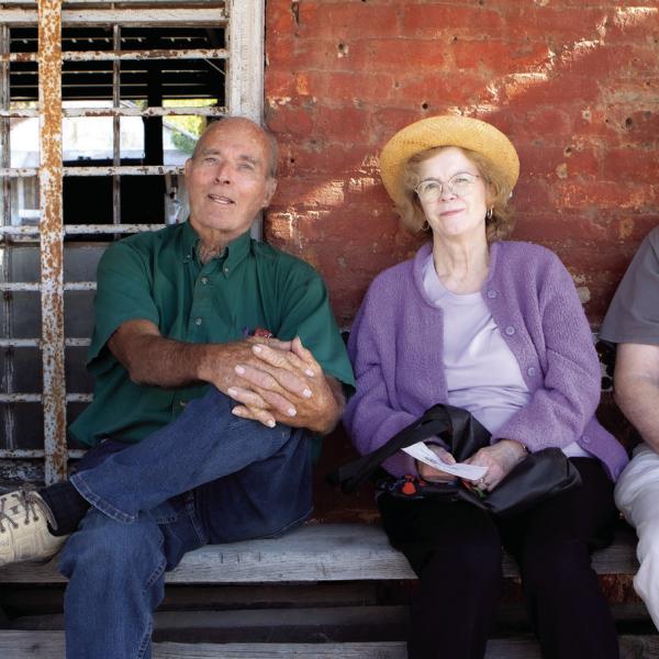 Franklin Churchill Smith and Lynn Hall spent time with Carroll and Richard Simpson Saturday. HANNAH BARRON/Staff