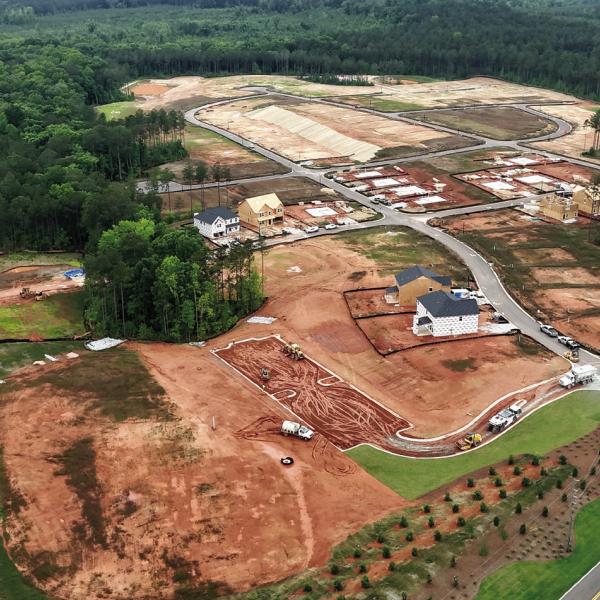 Phase One of construction for The Bluffs at Carey Station is well underway on the west side of Greene County’s Carey Station Road. When completed, the 136-acre subdivision will include 344 lots. MARK ENGEL/ Contributed