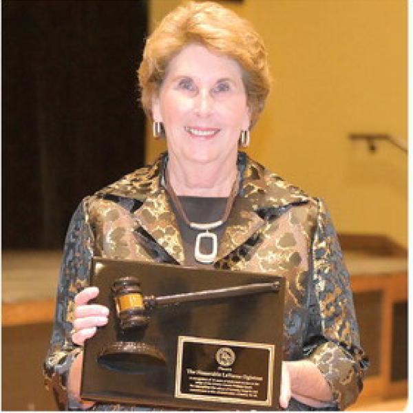 Judge LaVerne Ogletree is pictured with her retirement gavel during a reception Dec. 27. HANNAH BARRON/Staff