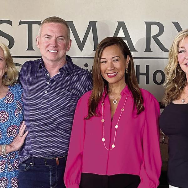 Pictured are (l-r): Lisa Tubbs, gala committee member; Christa Hyatt, gala committee member; Tim Green, owner of Tim Green Designs and gala committee member; Riezl Baker, gala chair and member of the foundation board of directors; Elizabeth Davis, gala committee member; and Dr. Art Torsiglieri, chair the of foundation board. CONTRIBUTED