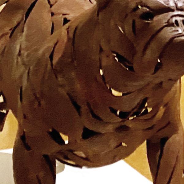 “Stand Strawng,” Brian Danson’s welded metal sculpture, is his contribution to “Reimagine: Contemporary Georgia Artists, Georgia’s State Art Collection,” a traveling exhibition appearing April 20 to May 29 at the Steffen Thomas Museum of Art. CONTRIBUTED