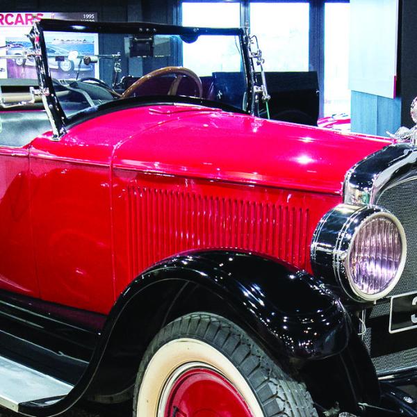 A 1920s Jordan MX Playboy roadster similar to this museum piece plays a central role in Tori Whitaker’s new novel, A Matter of Happiness. CONTRIBUTED