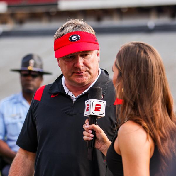 Georgia head coach Kirby Smart during Georgia’s annual G-Day scrimmage on Dooley Field at Sanford Stadium in Athens, Ga., on Saturday, April 15, 2023. (Tony Walsh/UGAAA)