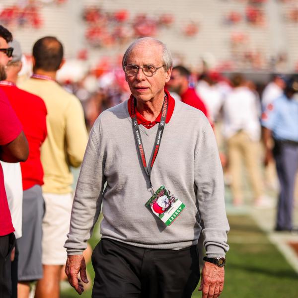 Loran Smith Senior Associate Athletic Director for Sports Communications Claude Felton during Georgia’s annual G-Day scrimmage on Dooley Field at Sanford Stadium in Athens, Ga., on Saturday, April 15, 2023. (Tony Walsh/UGAAA)