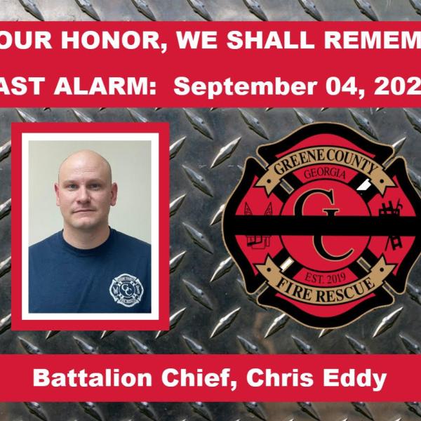 Battalion Chief Chris Eddy of Greene County Fire Rescue was tragically killed in accident on Sept. 4, 2024. (CONTRIBUTED)