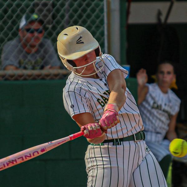 Lily Arthur takes a swing at the plate for Gatewood as the Gators continue their strong start to the season. Arthur has helped lead the way both at the plate and in the circle during Gatewood’s three-game winning streak. TREY NORRIS/Staff