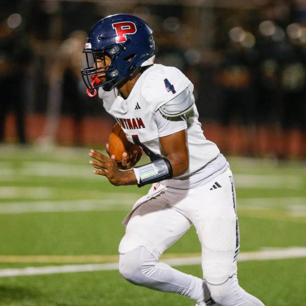 Putnam County junior quarterback Caleb Reeves had a big night for the War Eagles in their Aug. 28 win over Hancock Central. LANCE MCCURLEY/Staff