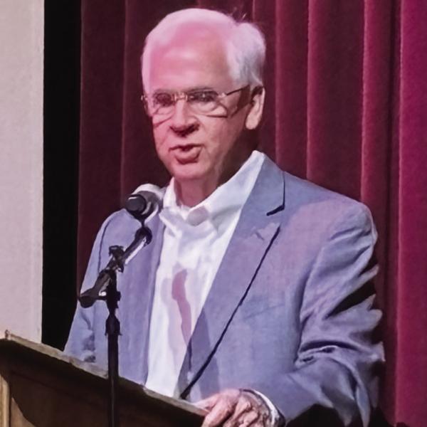 From The Plaza stage, Arch Smith described the rich history of Rock Eagle and its onsite 4-H Center in Putnam County. CONTRIBUTED