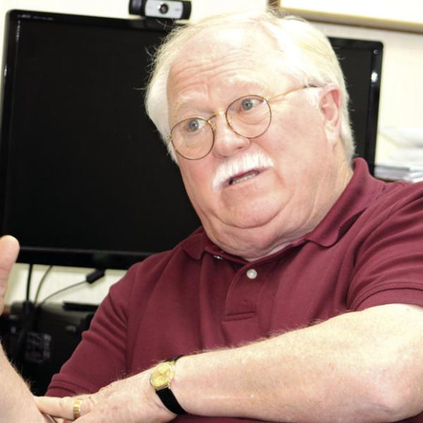 Putnam County Sheriff Howard Sills discusses the Dermond case with reporters recently in his office. LYNN HOBBS/Staff
