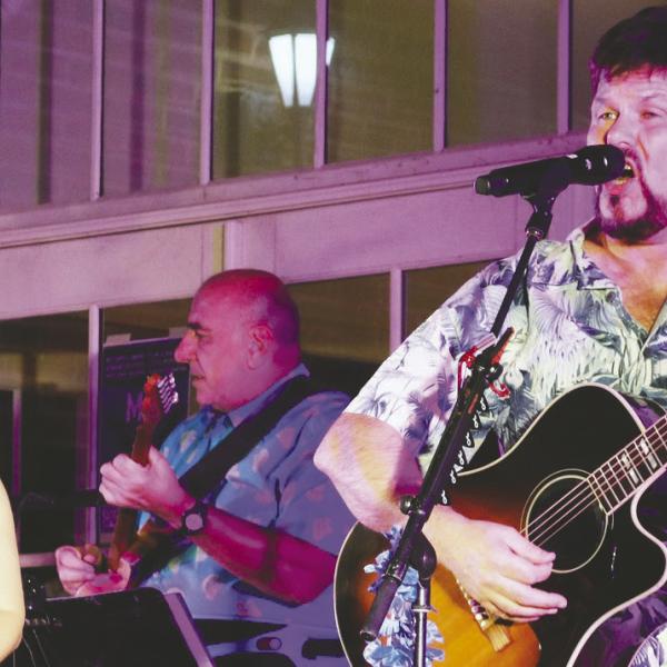 Jeff Pike, lead singer and guitarist for A1A, “The Official and Original Jimmy Buffett Tribute Show,” will bring his band’s feel-good vibes and impressive performance and stage presence to entertain crowds Sept. 23, in an outdoor concert at the Plaza Arts Center in Eatonton. CONTRIBUTED