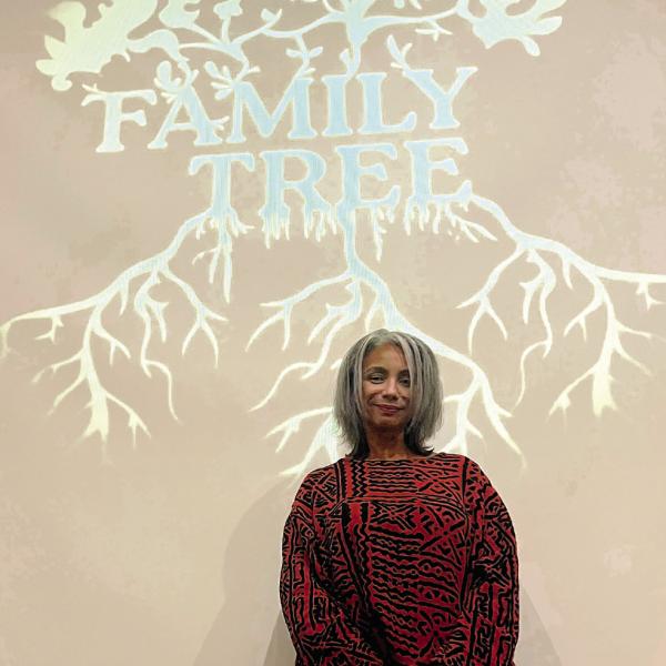 Filmmaker Jennifer MacArthur answered audience questions after screening her “Family Tree” at The Plaza late last month. IAN TOCHER/Staff