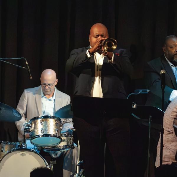 The Jazz Legacy Project opened its tribute to Louis Armstrong with “Bourbon Street Parade.” LEIGH LOFGREN/Staff