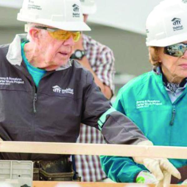 Jimmy and Rosalynn Carter were among Habitat for Humanity’s most famous volunteers.