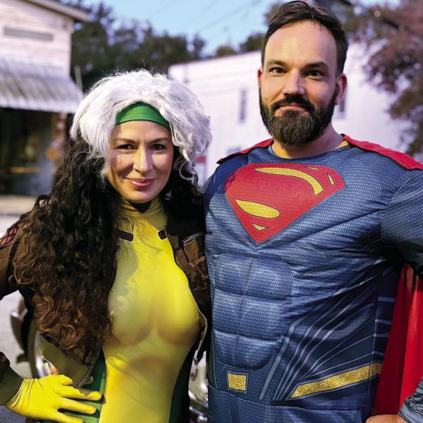 Jenna and Nathan Coryell pose during Rutledge’s Spooky Fall Fest Oct. 19. HANNAH BARRON/Staff