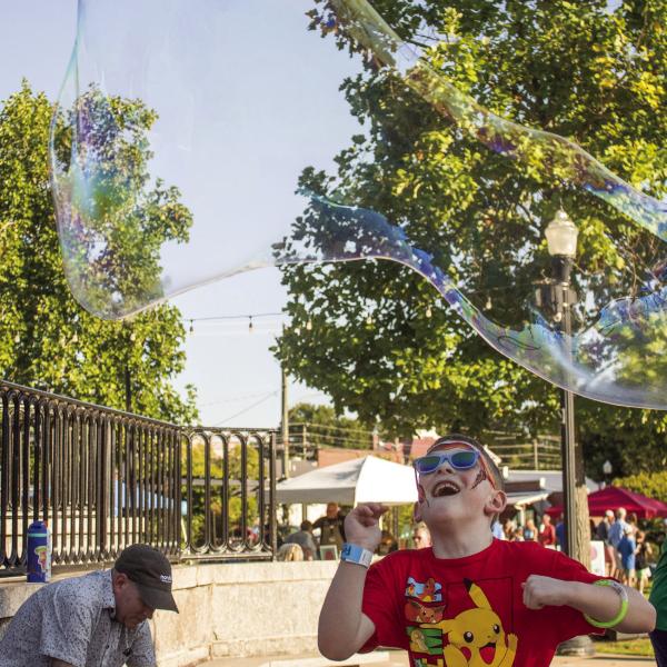 Firefly Festival’s “Kids Night” featured various activities for participants, including face painting, petting zoos, and lots of giant bubbles. SKYLA MORRIS/Staff